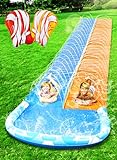 JOYIN 686 x157cm Rutsche und Wasserrutsche mit 2 Bodyboards, Kinder Wasserrutsche,Sommerspielzeug mit eingebauter Sprinkleranlage für Garten und Wasserspielzeug im Freien