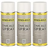 3x Zink Alu Spray Rostschutz Korrosionsschutz 400ml hell Grundierung