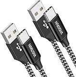 USB C Kabel, Ladekabel USB C [2Stück 3M] USB Kabel Typ C Nylon USB Ladekabel samsung für Samsung Galaxy Z Flip, S22+, S21 Ultra, Huawei P50 Pro, Mate 40, Google Pixel 6, Xiaomi, OnePlus, Moto, Realme