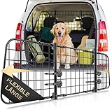 HELDENWERK Universal Kofferraum Trenngitter für Hunde - Auto Hundegitter zum Transport für deinen Hund - Schutzgitter mit Kopfstützen-Befestigung - Stufenlos verstellbares Kofferraumschutz Gitter