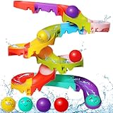Jovicos Badespielzeug - Badewannenspielzeug ab 3 4 5 6 Jahre, DIY Kugelbahn Kinder Badewannen Spielzeug mit Saugnäpfe, Wasserspielzeug Kinder Geschenk 3-6 Jahre Mädchen Junge
