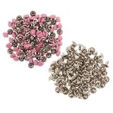 HIAKDOFT 100 Stück Mini Metallnieten mit Kappen für Lederhandwerk Modellbau Stoffe und Bastelprojekte Robuste Ziernieten für DIY Schmuck Puppenreparatur und Detailreiche Arbeiten