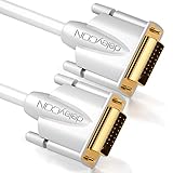 deleyCON 1,5m DVI Kabel Dual Link 24+1 HDTV Auflösungen bis 2560x1080 FULL HD 1080p 3D Ready DVI-D Dual Link vergoldete Kontakte - Weiß