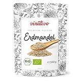 vinativo Erdmandel BIO – Tigernuss gemahlen – 500g – zertifizierte Bio-Qualität – 100% pflanzlich – bio Chufas