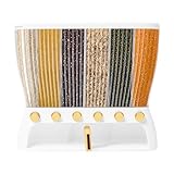 SAUADY Müslispender Reisespender 6 Gittern 5 Trennwände Spülmaschinenfest für Müsli Cornflakes Nüsse 42x16.5x36cm Klare Transparent