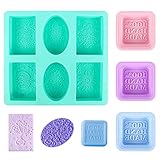 Chudian Seifenformen Silikon, 3X Rechteckige Seifenformen Soap Mold für handgefertigte Seife DIY Handarbeit Seifen Formen Oval Seifengießform Seifenförmchen für Seifenherstellung(Zufällige Farbe)