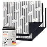 D&D Living® Aktivkohlefilter Dunstabzugshaube | 2er Pack | Fettfilter Flach + Kohlefilter für Dunstabzug Filter Abzugshaube | Aktivkohle Filtermatte zuschneidbar 57x47 cm