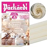 PACKARDI Passiertuch 4 Stück ca. 50x50 cm je Käsetuch, Grad 90+ Cheesecloth Filtertuch Seihtuch 100% ungebleicht, aus reiner Baumwolle, fusselfreie Mulltücher mit vernähten Ecken