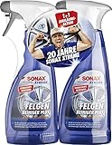 SONAX 2x XTREME Felgenreiniger PLUS (2 x 500 ml) effiziente & säurefreie Reinigung aller Leichtmetall- und Stahlfelgen sowie lackierte, verchromte und polierte Felgen | Art-Nr. 02302410