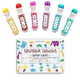 Waschbare Glitzer-Punkt-Marker, 6 Stück für Kinder, Vorschulkinder, Kunsthandwerk, Kindergarten, Kleinkind, Kunstaktivitäten, Geschenkset, Urlaub, Bingo, Dabber, Dauber Dawgs