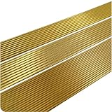 Smowo® 50 Stück Wachsstreifen Gold Set 200mm - Verzierwachs für Kerzen in verschiedenen Formen - Wachs für Taufe Kommunion Hochzeit