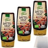 Edeka Bio Dattelsirup 3er Pack (3x250ml Flasche) + usy Block