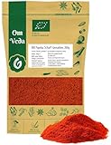 BIO Paprika gemahlen scharf 200g | Würzig-scharfes Paprikapulver aus sonnengetrockneten Paprikaschoten | Intensives Aroma & leuchtend rote Farbe | OmVeda