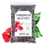 Hibiskustee 200gr - Hibiskusblüten - Hibiskusblütentee - Getrocknete Hibiskusblüten - Hibiskus - Hibiscus flower - Hibiskusblüten Lose (200 gr)