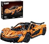 Lukie Technik Auto Modellbausatz, 3617 Teile Klemmbausteine Auto Set, Maßstab 1:10 Automodell, Kompatibel mit McLaren P1 Supersportwagen, CADA C61513W