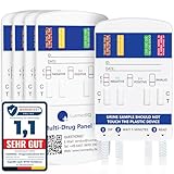 5x LuxmedIQ Drogen Schnelltest für 8 Drogenarten - Urin Drogentest Multi 8 - Drogenschnelltest für Cannabis, Kokain, Amphetamin, Ecstasy, Opiate, Methamphetamin, Methadon und Benzodiazepine