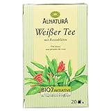 Alnatura Bio Weißer Tee mit Rosenblüten, 20 Beutel, 30g