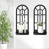 MEIYIFAN Kerzenständer Metall Wanddekoration 2er Set, Wandkerzenhalter, moderne Badezimmer Wandkunst, Ästhetik hängende dekorative Wandkunst für Wohnzimmer Schlafzimmer Badezimmer (16,5 x 7 in)