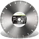 Profi Diamantscheibe 350mm x 25,4 mm für Stein, Beton, Naturstein uvm. - Diamanttrennscheibe mit hoher Schneidleistung | Für Trocken- & Nassschneider