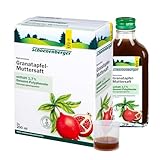 Schoenenberger - Granatapfel-Muttersaft - 3x 200 ml (600 ml) Glasflaschen - naturrein - Nahrungsergänzungsmittel - enthält 1,7 prozent Gesamt-Polyphenole - bio