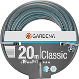 Gardena Classic Schlauch 19 mm (3/4 Zoll), 20 m: Universeller Gartenschlauch aus robustem Kreuzgewebe, 22 bar Berstdruck, UV-beständig, ohne Systemteile, 12 Jahre Garantie (18022-20)