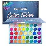 39 Farben Lidschatten Palette Neon Rainbow Color Board Lidschatten Palette Metallic Makeup Set Professionelle Lidschatten-Kosmetik (Color A)