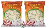 [ 2x 1kg ] SA GIANG Garnelencracker, nicht gebacken/Kroepoek # Y2 + ein kleiner Glücksanhänger gratis