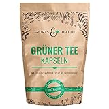 Grüner Tee Kapseln - 1.000 mg pro Tagesdosierung - 200 Kapseln - Vegan - Qualität Der Grüner Tee Kapseln In Deutschland Geprüft - Grüner Tee Extrakt Grüntee Extrakt