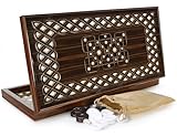 Orientalische Carved Walnut Backgammon Tavla