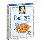 Carmencita Paella-Pfanne, Gewürzmischung für Paella mit Safran, glutenfrei, 5 Beutel à 4 g, 30 Portionen – 20 g