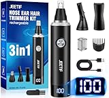 Nasenhaartrimmer 3 in 1 Nasenhaartrimmer Herren Nasentrimmer Nasenhaarschneider USB Wiederaufladbar Ohrhaartrimmer Schmerzloser Nasenhaarentferner Ohrhaarschneider Augenbrauen Ohrentrimmer für Frauen