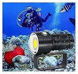 Tauchlampe, Unterwasser-Fotografie Licht Highlight 12000Lumens Kobold Lampe LED Tauchen Taschenlampe 100 m wasserdicht Video-Fackel,Tauchausrüstung(BB11)