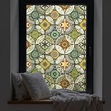 78, 7 x 17, 7 Zoll Buntglas-Fensterfolie, statisch haftende Sichtschutzfolie, wärmeisoliert, wasserdicht, für Badezimmer-Duschglas, Fensteraufkleber für Fenster