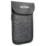 Handyhülle Tatonka Smartphone Case XL (15 x 8 cm) - Rundum gepolsterte Schutzhülle fürs Handy mit Klettverschluss-Deckel - Innenmaße: 15 x 8 cm,1 Stück, off black