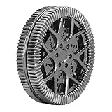 Xiuganpo Tragbares Magnetmünzen-Reißverschlussspielzeug mit Nabenmodell für das Büro, Stressabbau aus Metall bei ADHS und Angstzuständen (Silber Schwarz)