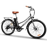 KAISDA e Bike citybike Herren 26 Zoll 250W Motor 36V 12.5Ah Lithium-Akku LED e Bike Damen 26 Zoll Shimano 7 Gänge Citybike