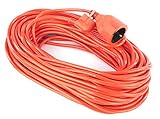SEVICO Verlängerungskabel 10 m Stromkabel Kabel Orange Stecker Garten Baustelle Home Office Qualitäts-Kunststoff-Verlängerungskabel Schutzkontakt-Verlängerung V29