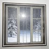 Transparente Isolierfolie zur Wärmedämmung an Fenstern, Kälteschutz Wärmeschutzvorhang for den Winter, Doppelt Verdickt Luftpolsterfolie, Energiesparend, Einfache Installation(170cm W x 180cm H)