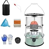 Tragbare Petroleumheizung mit Löschautomatik – Umweltfreundlicher, stromloser Heiz- und Kochgelegenheit – 6,0 Liter Tankinhalt für bis zu 18 Stunden Brenndauer – Ideal für Notheizung und Camping,blue