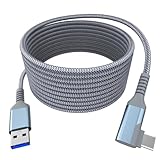 BJIDS Link Kabel 3M Kompatibel mit Meta/Oculus Quest 3/2/Pico 4 Zubehör und PC/Steam VR,5Gbps High-Speed PC Datenübertragung,USB 3.0 Typ C Kabel für VR Headset, Gaming PC, Quest 3/2/1
