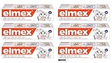 Elmex baby toothpaste 0-6 years, with reduced concentration of amine fluoride to protect child teeth, anticaria, 0% dyes, 50 ml,pack of 6,+ italy shop free keyring