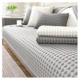 Rutschfester Sofabezug, 110 x 210 cm, weich, atmungsaktiv, waschbar, Schonbezug für Einzel- und Mehrpersonensofas, mit Latexpartikeln für sicheren Sitz