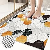 QVQV Groß Duscheinlage rutschfest 90x120 cm Duschmatte mit Fliesenmuster Weich Komfort PVC Antirutschmatte dusche mit Ablauflöchern,Hohe Wasserdurchlässigkeit,für Nassbereiche