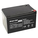 Green Cell AGM 12V 14Ah Akku VRLA Blei-Batterie Bleiakku Ersatzakku Gelakku Akkubatterie Zyklenfest Unbemannt Spielzeug, Elektro Spielzeug, Alarm, Notstrom, Kinderfahrzeuge, Kinder-Quad, Schwarz AGM08