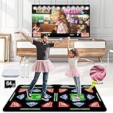 Doppelte Tanzmatte für Kinder und Erwachsene, 64 GB Speicherkarte, Fitness-Tanzspiele mit MV/3D-Tanzmodus, Cartoon, 1000 Spiele und 81 MV 885 HDMI-TV-Unterhaltungslieder.