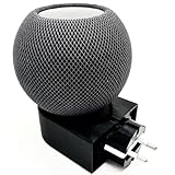 smattex Steckdosenhalter kompatibel mit Apple Homepod Mini - Wandhalterung, unauffällige Kabelführung - minimalistisches edles Design in 2 Farben - hochwertiger PETG-Kunststoff (schwarz)