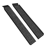 ACXIN 2 Stück Auffahrrampe, Antirutsch Verladerampe Laderampen für Motorrad ATV Quad PKW Auto, Max 400 kg Laderampe aus Verzinkter Stahl, 135 x 23 cm (Schwarz)