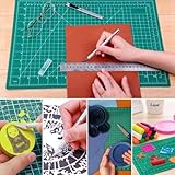 Schneidematte A3 Cutting Mat - Double Sided Self Healing Sewing Mat, Schneidematte Selbstheilend, Bastelunterlage Schnittfest, Schneideunterlage zum Nähen