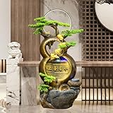 109 cm Kürbis-Design mit Baum und goldenen Akzenten, Zen-Dekoration für drinnen und draußen, für Haus oder Garten (A+Millstone)