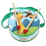 TOYANDONA Kinder Trommel Set Holz Trommel Spielzeug Mit Drumsticks Instrument Musical Spielzeug Lehrer Glocke Baby Bildungs Lernen Spielzeug Mädchen Junge Grün